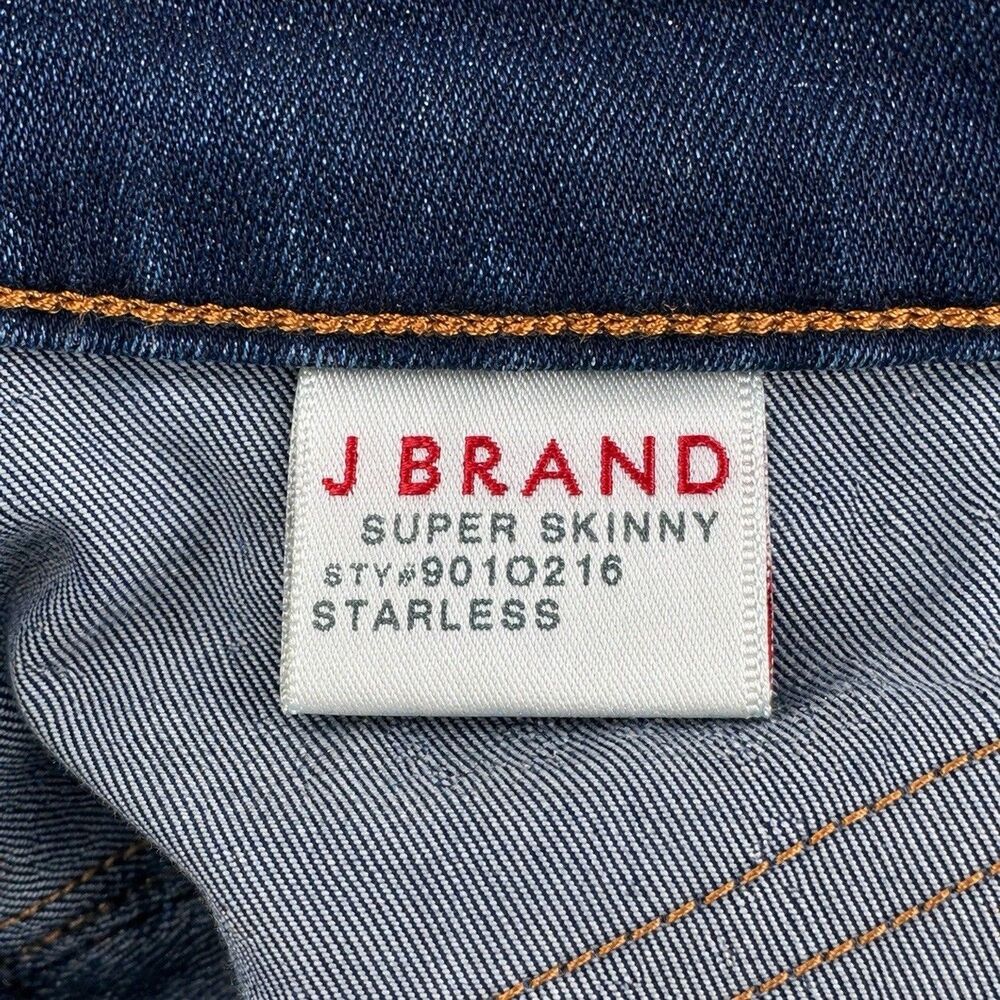 J Brand Super Skinny Jeans Women 25 Blue Starless Stretch Made in California USA - Picture 8 of 10